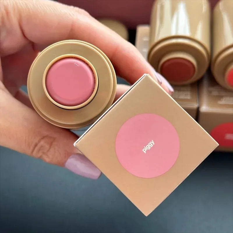 Rhod Pocket Blush LIP Stick Lip And Cheek Hydrating Stick Natural Rouge Powder Blush Cream Lipstick Cheek Easy To Apply Color