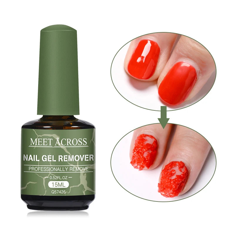 Misscheering 15ml Magic Fast Nail Gel Polish Remover Clean UV Soak Off Semi Permanent Varnish Nail Art Removal Tools Manicure